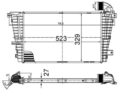 Интеркулер MAHLE CI 513 000S