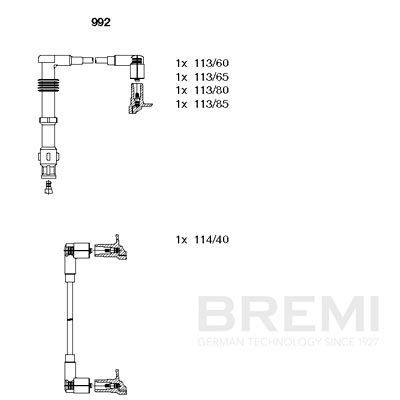 Augstsprieguma vadu komplekts BREMI 992