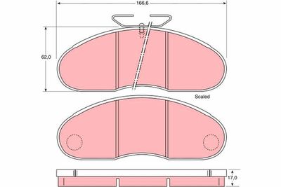 Bremžu uzliku kompl., Disku bremzes TRW GDB948
