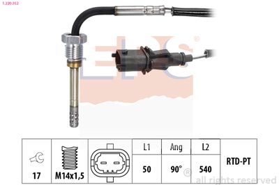 czujnik temp.spalin EGT JEEP CHEROKEE V 2.0 CRD 04/14 - 08/18 EPS 1.220.352