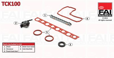 Комплект цели привода распредвала FAI AUTOPARTS TCK100
