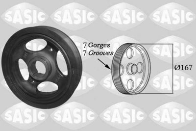 Ременный шкив, коленчатый вал SASIC 2156087