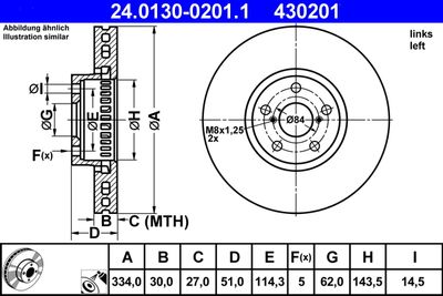 Тормозной диск ATE 24.0130-0201.1