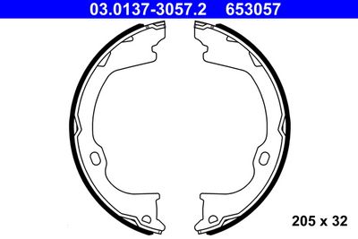 Bremžu loku kompl., Stāvbremze ATE 03.0137-3057.2