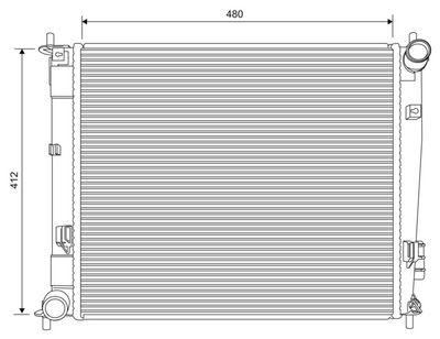 Радиатор, охлаждение двигателя VALEO 701624