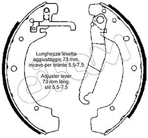Bremžu loku komplekts CIFAM 153-463