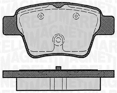 Комплект тормозных колодок, дисковый тормоз MAGNETI MARELLI 363916060179