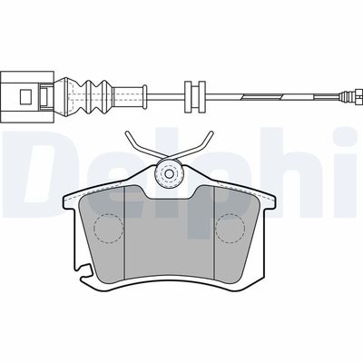 Bremžu uzliku kompl., Disku bremzes DELPHI LP1815