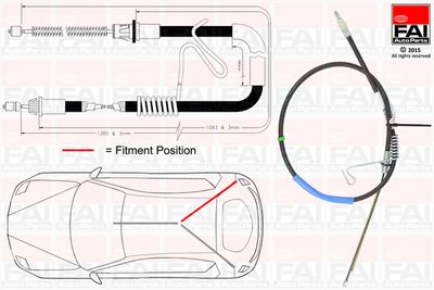 Тросик, cтояночный тормоз FAI AutoParts FBC0067