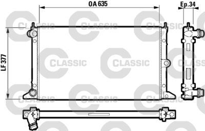 Radiators, Motora dzesēšanas sistēma VALEO 232790