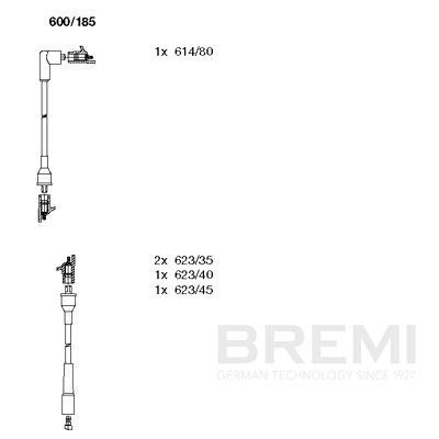 Augstsprieguma vadu komplekts BREMI 600/185