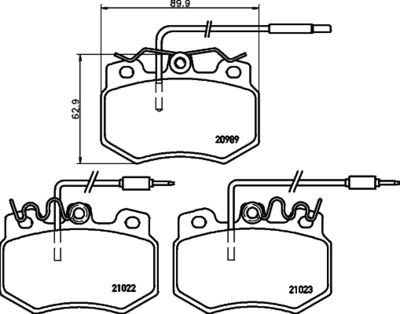 Комплект тормозных колодок, дисковый тормоз HELLA PAGID 8DB 355 015-511
