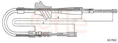 Тросик, cтояночный тормоз COFLE 92.10.7502