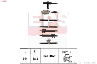 Датчик, частота вращения колеса EPS 1.960.244