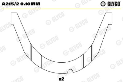 Distancpaplāksne, Kloķvārpsta GLYCO A215/2 0.10MM