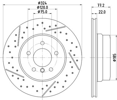 Bremžu diski HELLA PAGID 8DD 355 130-011