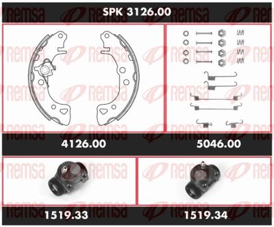 Bremžu komplekts, Trumuļu bremzes REMSA SPK 3126.00