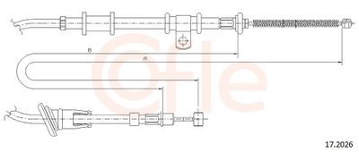 Тросик, cтояночный тормоз COFLE 17.2026