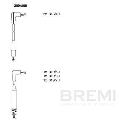 Комплект проводов зажигания BREMI 300/869