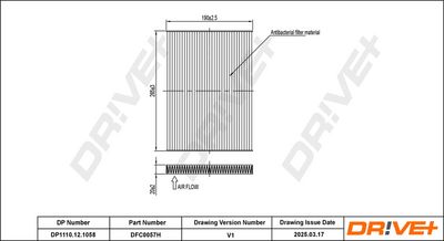 Фильтр, воздух во внутренном пространстве Dr!ve+ DP1110.12.1058