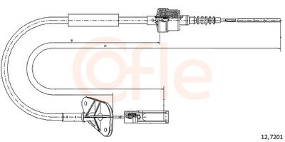 Трос, управление сцеплением COFLE 92.12.7201