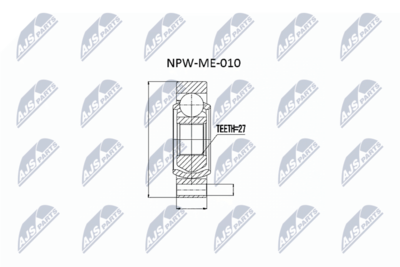 Шарнирный комплект, приводной вал NTY NPW-ME-010