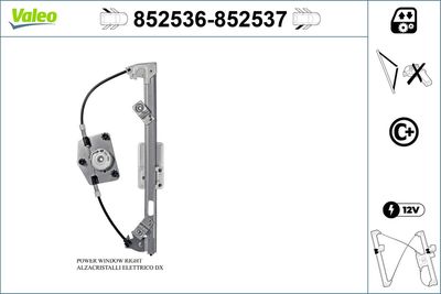 Стеклоподъемник VALEO 852536