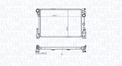 Радиатор, охлаждение двигателя MAGNETI MARELLI 350213220700