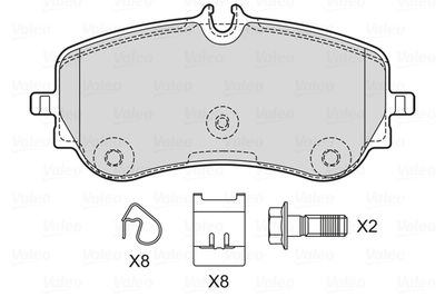 Bremžu uzliku kompl., Disku bremzes VALEO 601741