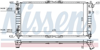 Radiators, Motora dzesēšanas sistēma NISSENS 62486A