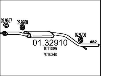 Средний глушитель выхлопных газов MTS 01.32910