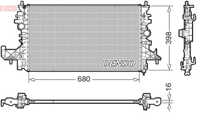 Радиатор, охлаждение двигателя DENSO DRM20128