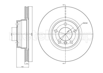 Тормозной диск METELLI 23-1454C