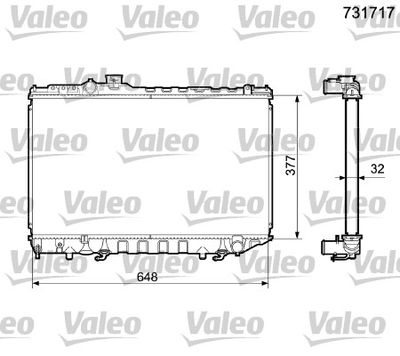Radiators, Motora dzesēšanas sistēma VALEO 731717