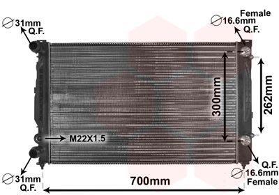 Radiators, Motora dzesēšanas sistēma VAN WEZEL 03002122