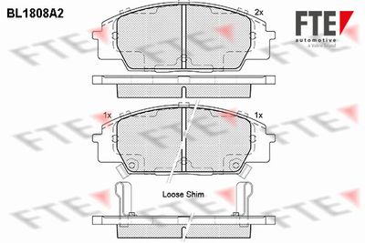 Bremžu uzliku kompl., Disku bremzes FTE 9010384
