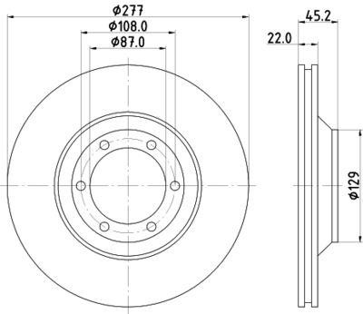 Bremžu diski HELLA PAGID 8DD 355 113-041