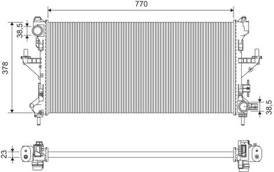 Radiators, Motora dzesēšanas sistēma VALEO 701426