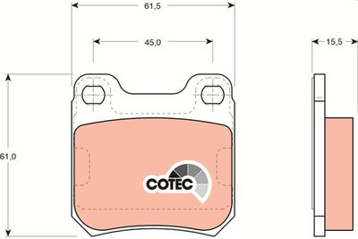 Bremžu uzliku kompl., Disku bremzes TRW GDB915