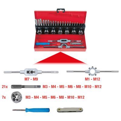 Vītņgriešanas instrumentu komplekts KS TOOLS 331.0632