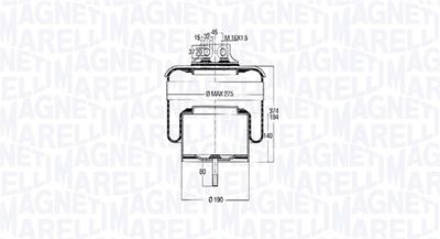 Кожух пневматической рессоры MAGNETI MARELLI 030607020176