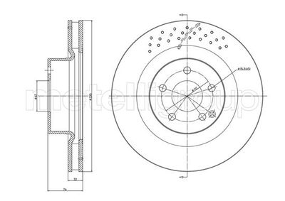 Тормозной диск METELLI 23-1625FC