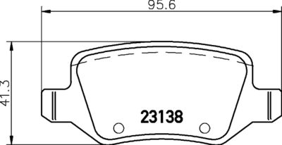 HELLA PAGID 8DB355018531 Bremžu uzliku kompl
