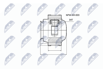 Шарнирный комплект, приводной вал NTY NPW-AR-003