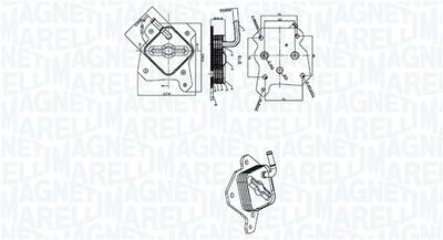 масляный радиатор, двигательное масло MAGNETI MARELLI 350300006100