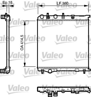 Radiators, Motora dzesēšanas sistēma VALEO 735125