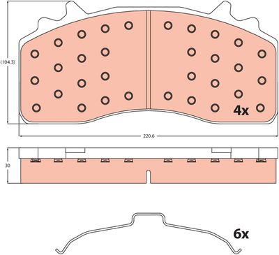 Bremžu uzliku kompl., Disku bremzes TRW GDB5200