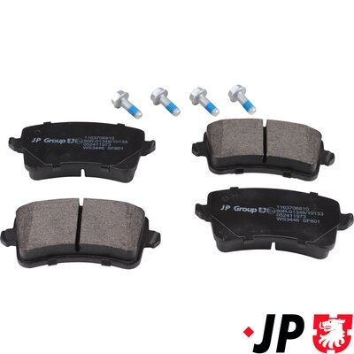 Bremžu uzliku kompl., Disku bremzes JP GROUP 1163706810