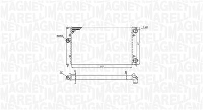 Радиатор, охлаждение двигателя MAGNETI MARELLI 350213187600