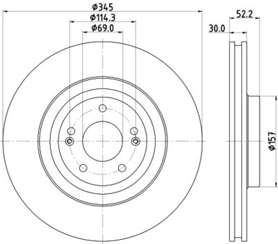 Bremžu diski HELLA PAGID 8DD 355 132-681